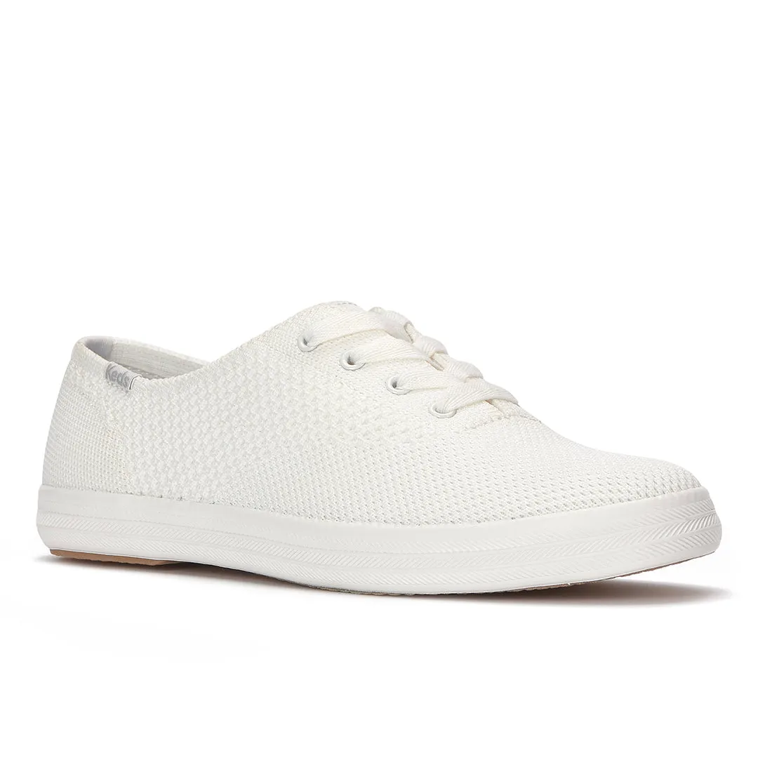 Keds Women’s Keds Champion Eng Knit Snow White Sneaker