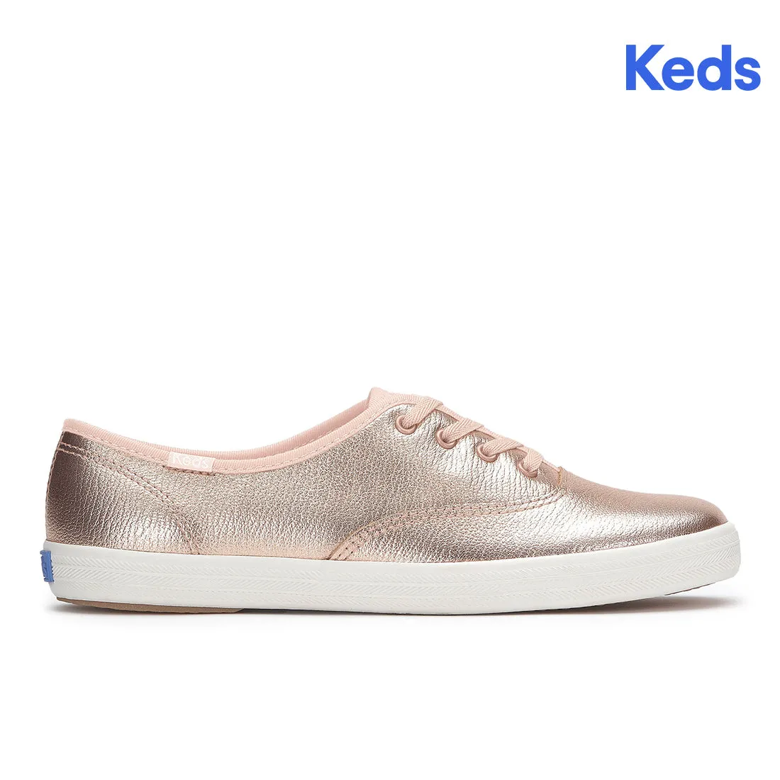 Keds Womens Champion Leather Luxe Sneaker Rose Gold