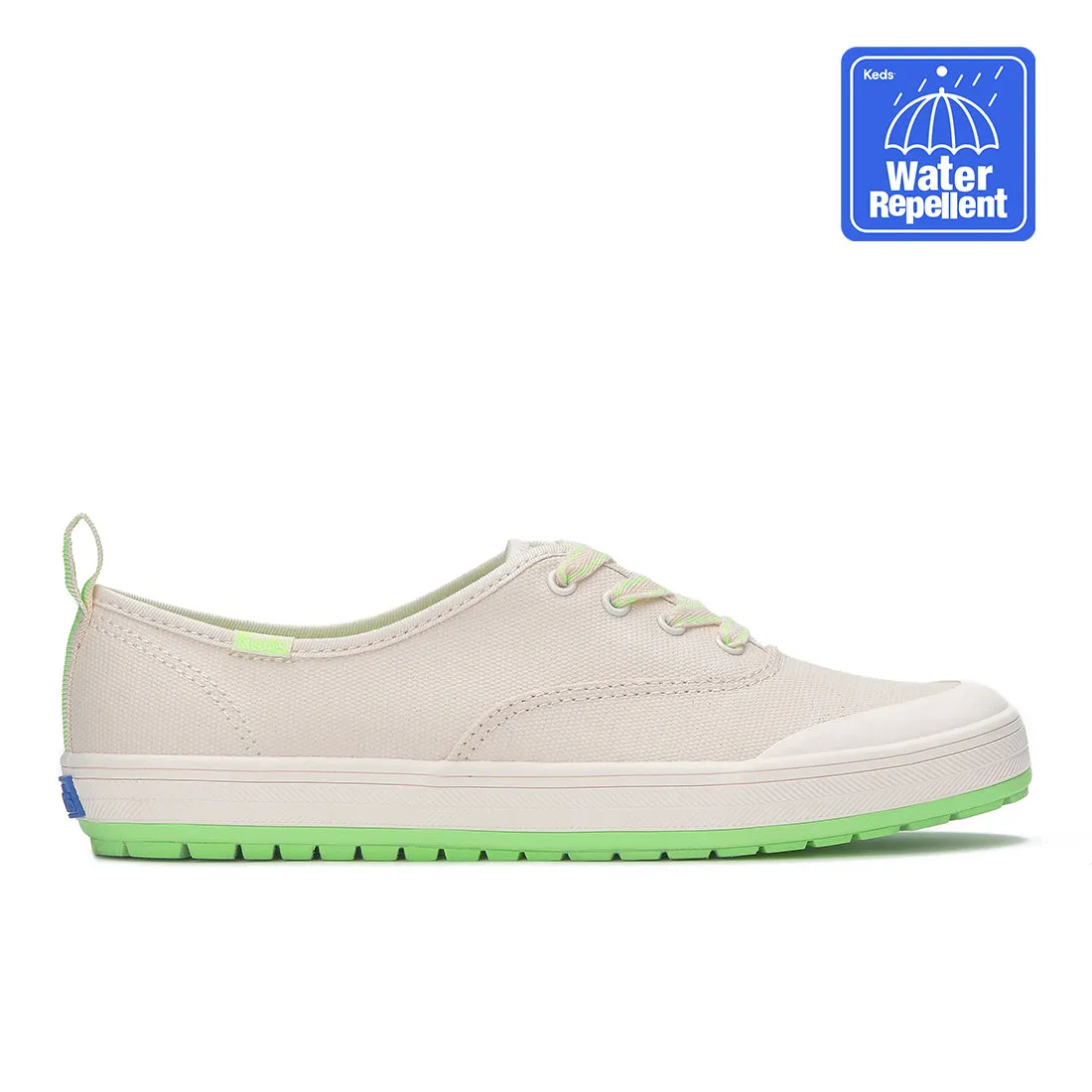 Keds Womens Champion Toe Cap TRX Splash Canvas Sneaker Sea Salt/Lime