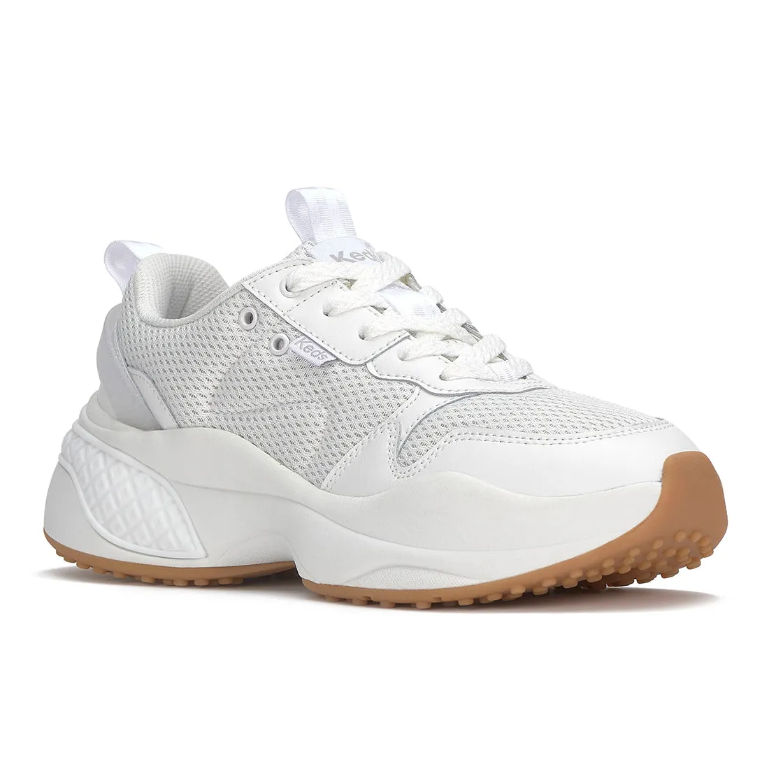 Keds Women’s Cross City Trainer Leather/Mesh Sneaker White