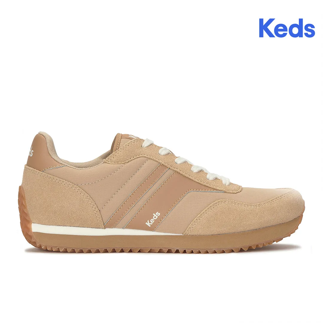 Keds Women’s Rena Nylon/Leather Cuban Sand/Tan Sneaker
