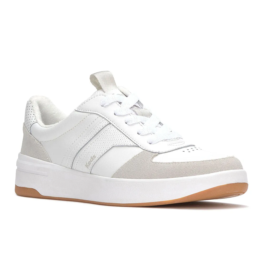 Keds Women’s The Court II Leather/Suede Sneaker White/Grey
