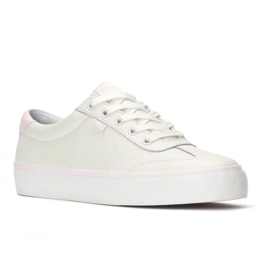 Keds Jump Kick T-Toe Perf Leather Snow White/Light Pink