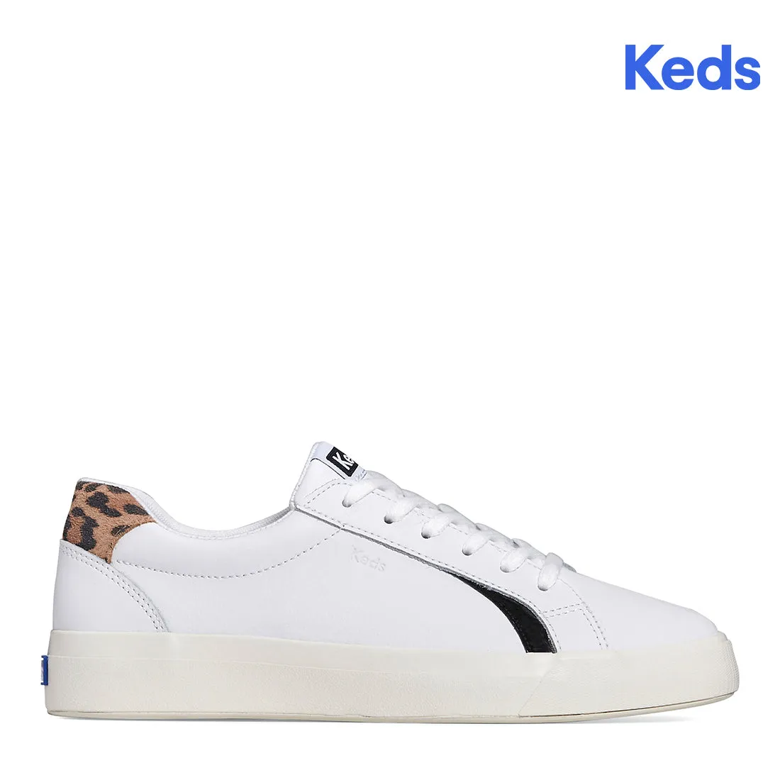 Keds Women's Pursuit Leather Leo Sneaker White/Tan Keds Women’s Pursuit Leather Leo Sneaker White/Tan