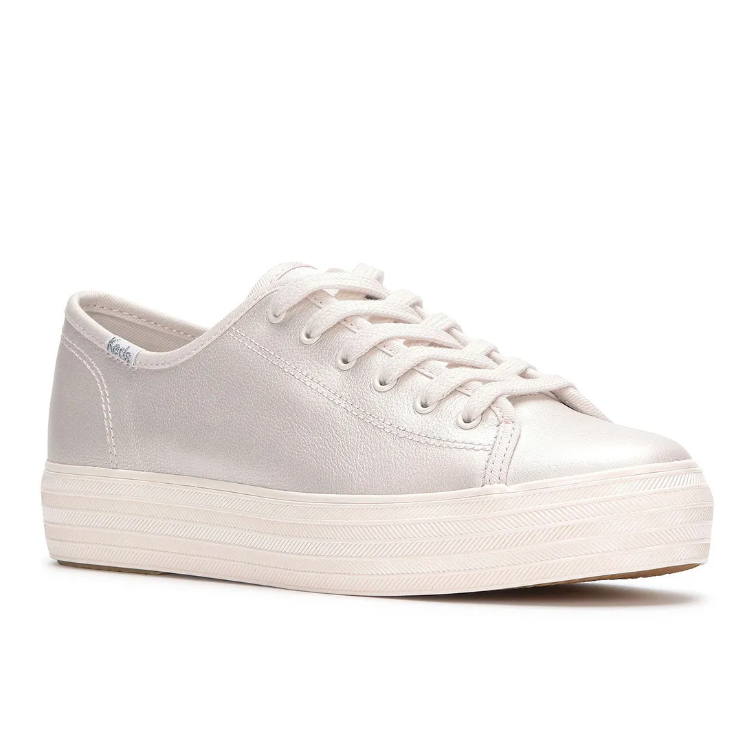 Keds Women’s Triple Kick Leather Pearlized Foxing Cel Pearlized Pink