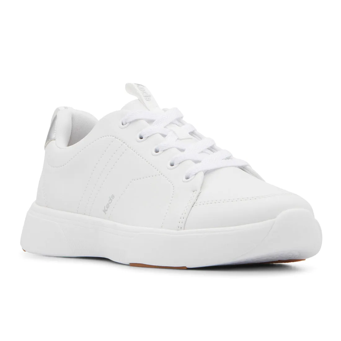 Keds Women’s Blisswalk Lace Pu Sneaker White/Silver