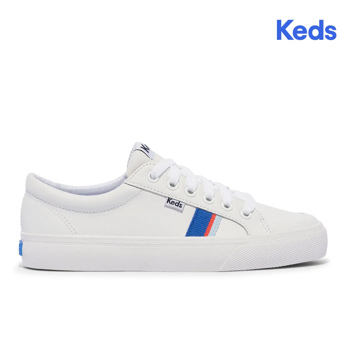 Keds Women’s Jump Kick Leather Toe Cap White/Red/Blue