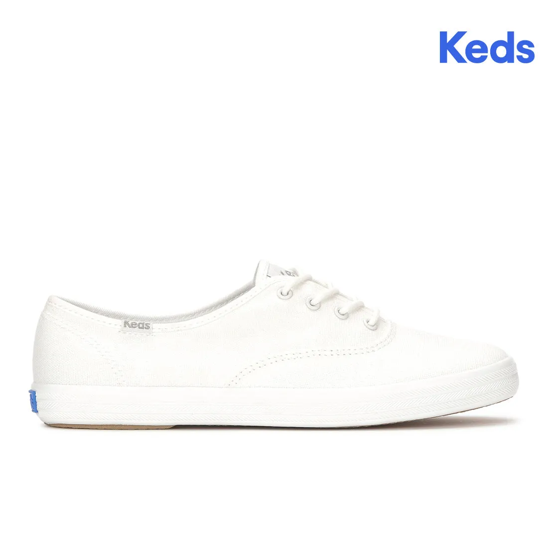 Keds Womens Champion Canvas Water Resistant Snow White Sneakers