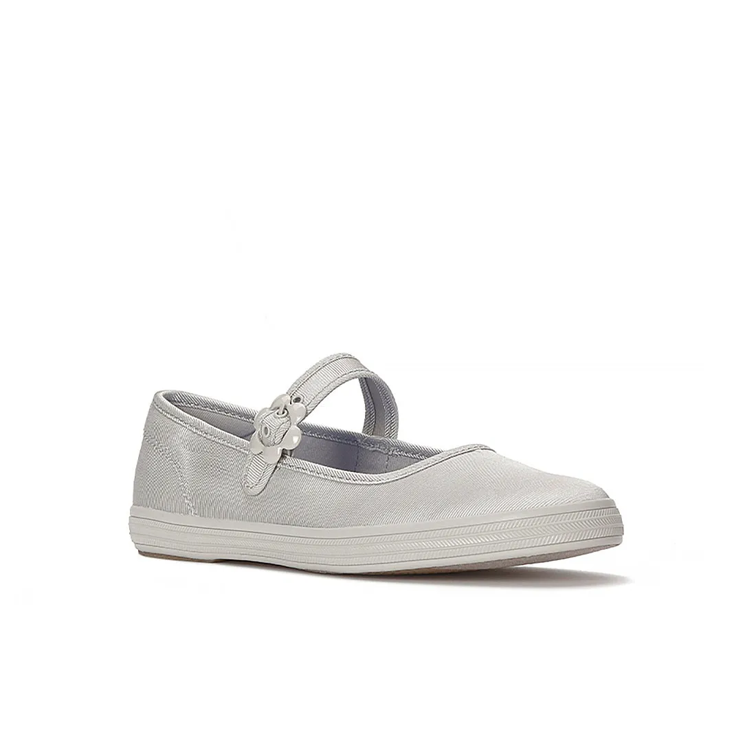 Keds Womens Maisie Mary Jane Grosgrain Light Grey Sneakers