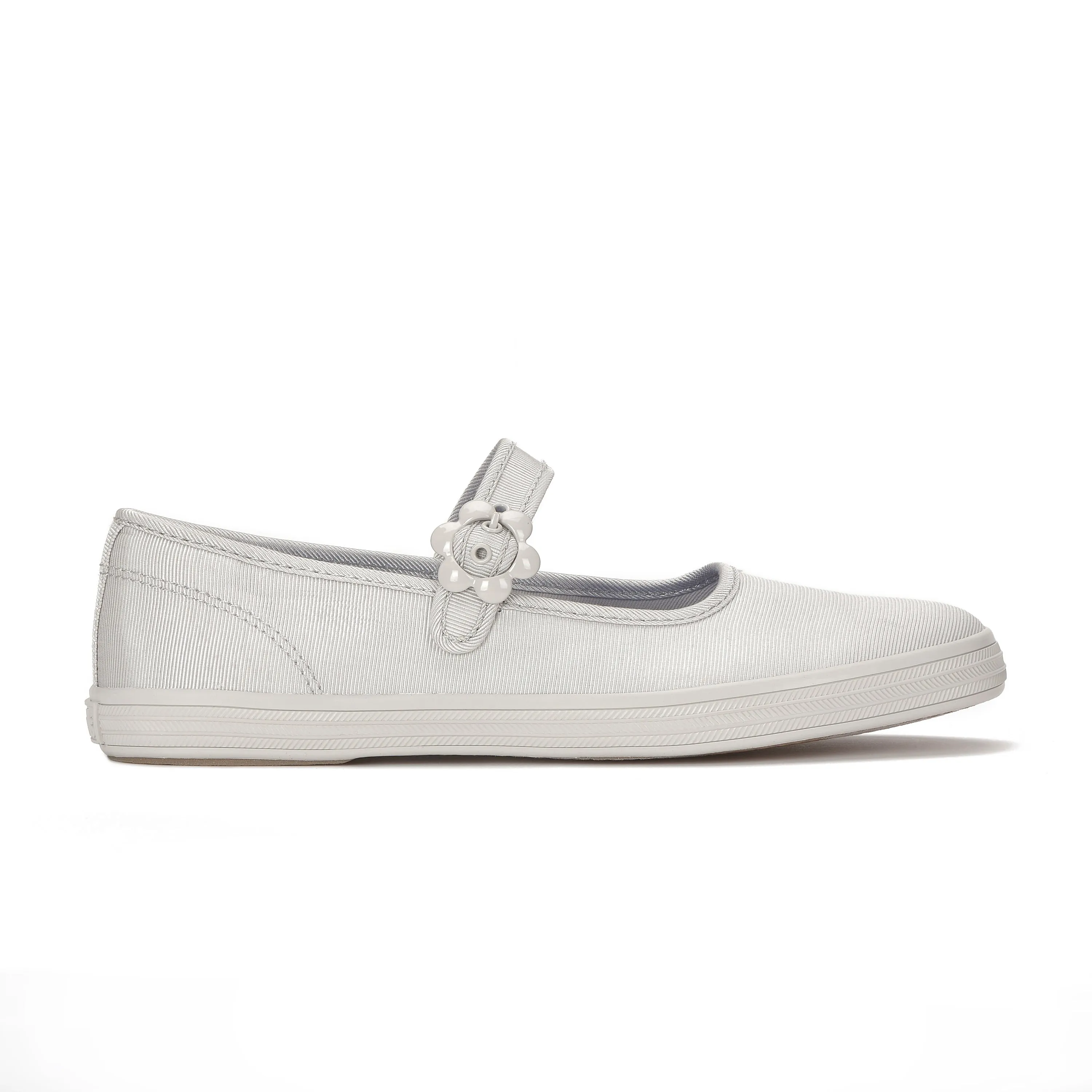 Keds Womens Maisie Mary Jane Grosgrain Light Grey Sneakers