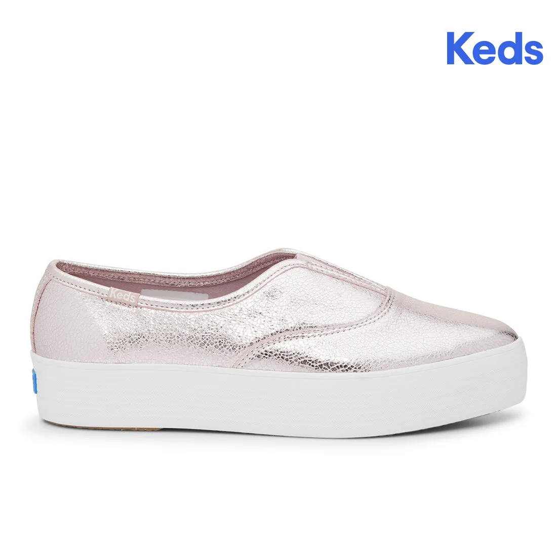 Keds Womens’ Point Slip Metallic Leather Rose Gold