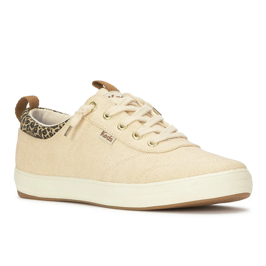 Keds Women’s Center III Slip On Chalky Canvas Parchment Sneaker