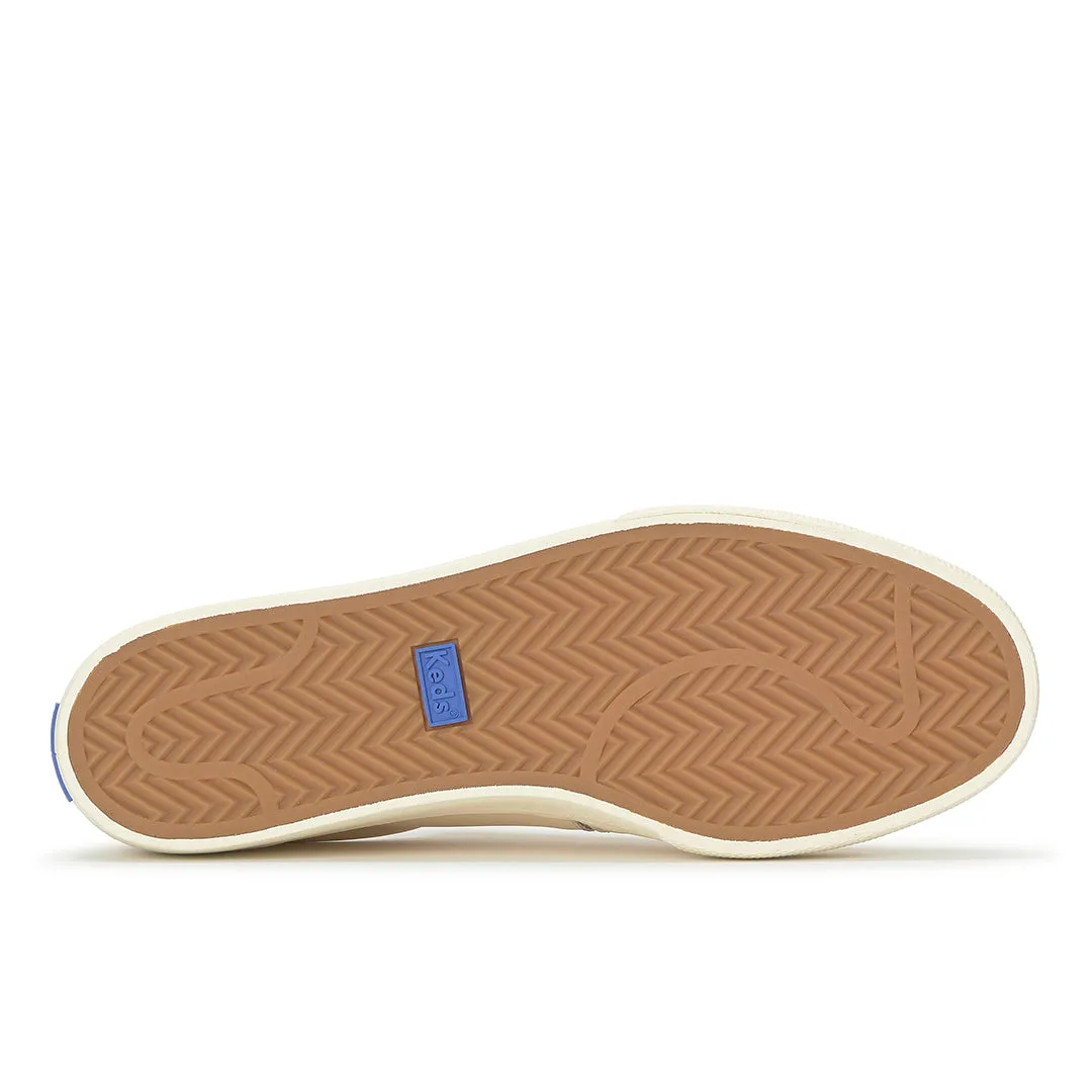 Keds Women’s Jump Kick Duo Leather Parchment/Gold Sneaker