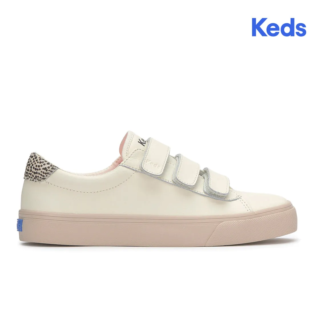 Keds Women’s Jump Kick V Calf Hair Heel Fob Egret