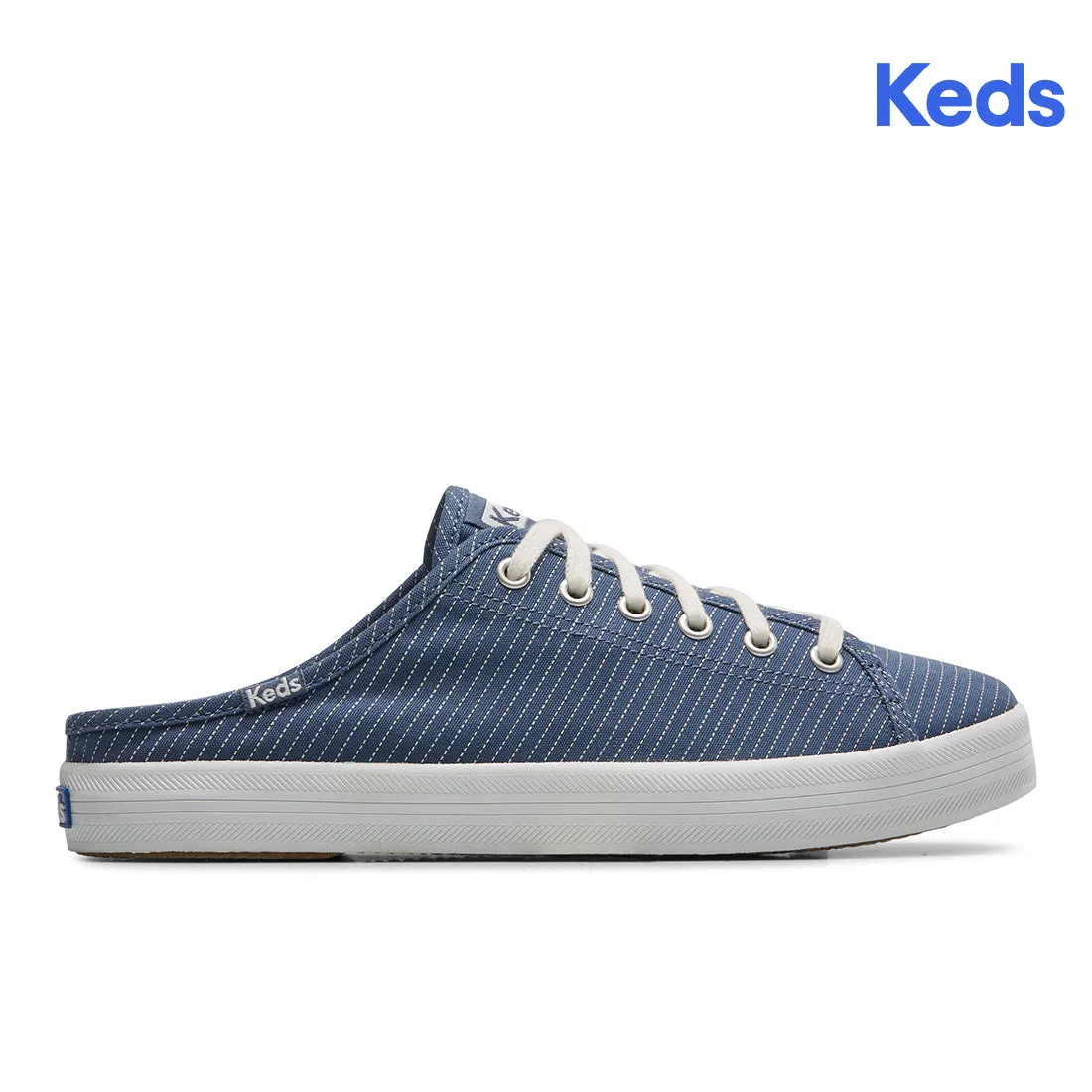 Keds Women’s Kickstart Mule Canvas Stripe Blue
