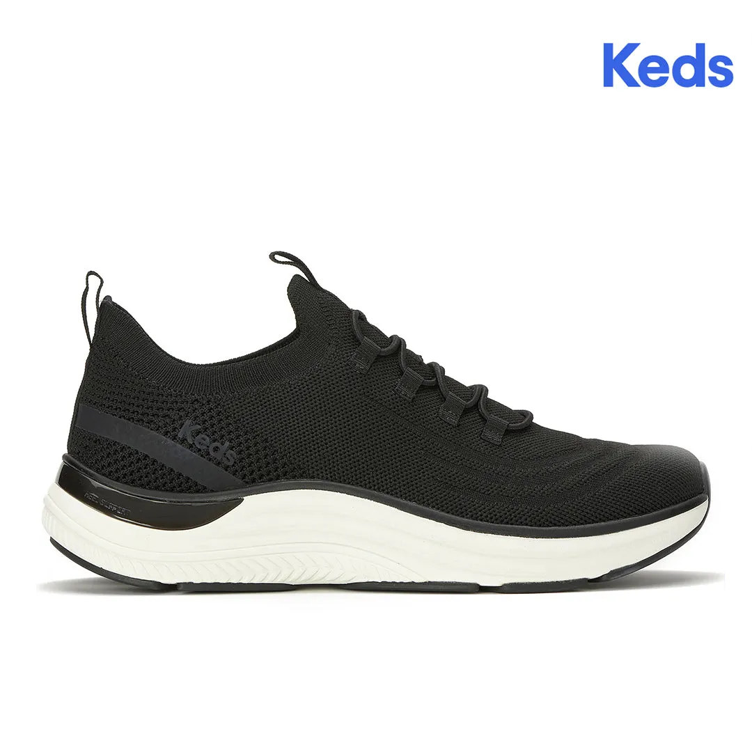 Keds Women’s Blissmove Slip On Marled Eng Knit Black Sneaker