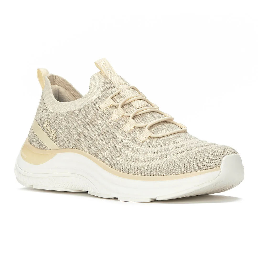 Keds Women’s Blissmove Slip On Marled Eng Knit Parchment Sneaker