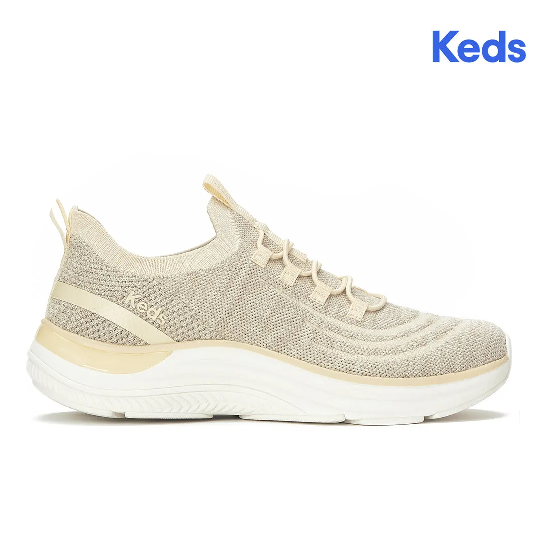 Keds Women’s Blissmove Slip On Marled Eng Knit Parchment Sneaker