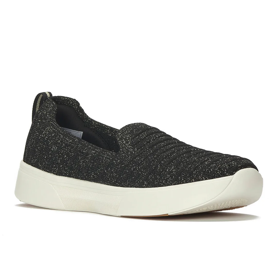 Keds Women’s Blisswalk Loafer Stripe Eng Knit Black Sneaker